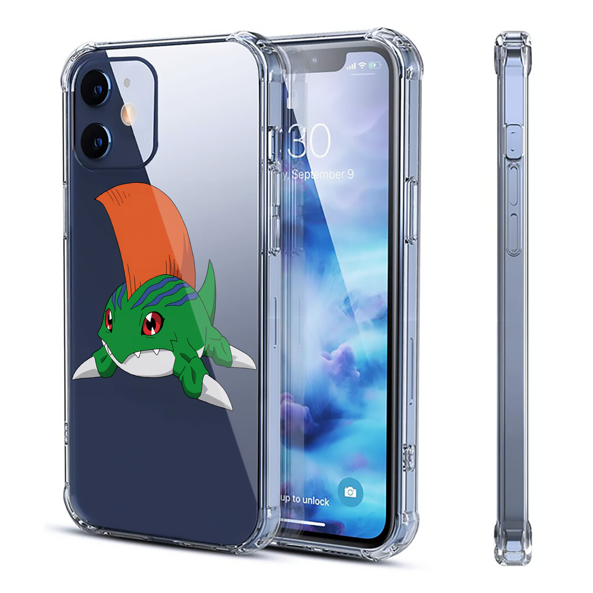 （画像用） Digimon デジタルモンスター/デジモン 【iPhone 12シリーズ対応】透明スマホケース（クリアソフトケース）